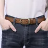 Belts Man Full Grain Cowhide Pin Copper Buckle One Piece Genuine Leather Jeans BeltBelts