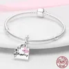 925 Sterling Argent Dangle Charm Garçon et Fille Bulldog Rouge À Lèvres Ombre À Paupières Perles Perle Fit Pandora Charms Bracelet DIY Bijoux Accessoires