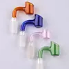 colorful Mini hookahs handle glass pipes smoking pipe Spoon Bubbler Hybrid Spill Proof smoking bong