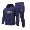 Tuta TRAPSTAR Brand Printed Sportswear Uomo 14 colori Warm Two Pieces Set Felpa con cappuccio allentata Felpa e pantaloni Set Felpa con cappuccio da jogging