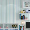 Wall Stickers Blue Mediterranean Stripe Wallpaper Contemporary And Contracted Environmental Boys Girls Children Room Bedroom Home Wallpape