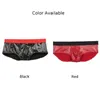 Underpants Pu Leather Look Pouch Men Sexy Soft Breathable Tight-Fitting Shorts Bulge Boxer Briefs Waterproof ClubUnderpants