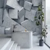 Özel Fotoğraf 3D Genişletilmiş Uzay Mermer Tuğla Duvar Kağıdı Modern Minimalist Gri Oturma Odası Kanepe Yatak Odası Ev Dekor Duvar Resmi