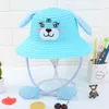 Oreilles de lapin en mouvement chapeau de paille pour enfants dessin animé tigre enfants printemps été Protection solaire extérieure seau chapeau plage parasol casquette