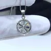 inbeaut 925 Silver 5 ct Round Excellent Cut SparklingColor Pass Diamond Test Moissanite Pendant Necklace Engagement Jewelry7319963