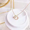 Подвесные ожерелья для женщин Дизайн звездной вселенной минималистской ожерелье Moon Diamond Demperament Заявление о темпераменте ежедневно сладкие аксессуары