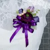 Decoratieve bloemen kransen 100% handgemaakte creativiteit op maat gemaakte thee roze zijden bruiloft broche boutonniere bruidegom bruidsman bouque corsage fl