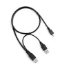 USB 2.0 male to male /mini 5pin Y PC Charger+Data SYNC Cable Cord For Iomega eGo Portable Hard Drive