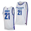 21デビッド・ロディバスケットボールジャージーコロラド州ステッチカレッジジャージ2022 NCAAスクールバスケットボールウェア
