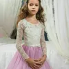 2022 Formalna Druhna Sukienka Dzieci Ubrania Dziecko Urodziny Dzieci Retro Koronki Princess Dress Girl Party Wedding Costume Vestidos