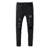 Jeans de designer de designer angustiado Ripped Biker Slim Fit Jeans para Man Skinny Jeants Tamanho 28-40