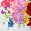 Decorative Flowers & Wreaths 9 Heads White Artificial Phalaenopsis Flower Real Touch Butterfly Orchid Home Decor Wedding Centerpieces Decora