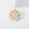 Designer Women Pearl Brooch Lady Pins Suit Brooches for Woman Fashion Golden Corsage Colorful 3A Zircon Vintage Elegant Luxury Dress korean Style Pin