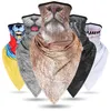 Riding Cycling Magic Scarves Face Masks Headband Halloween Mask 3D Animals Printing Hood Winter OutdoorSunscreen Cover Quick Dry triangular