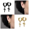 Dangle & Chandelier Stainless Steel Cross Drop Earrings For Men Women Teens Hip Hop Punk Trendy Style Fashion Jewelry Gifts