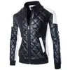 Hot haute qualité mode hommes hiver veste en cuir col montant veste en cuir synthétique polyuréthane Jaqueta De Couro noir blanc M 3XL 4XL 5XL BY210 L220725