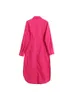PBZA Женская осень 2022 г. Новая модная талия дизайн элегантный платье рубашки Poplin Vintage Женское платье с длинным рукава