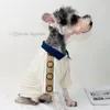 Dog Polo Tshirts Marque Dog Apparel Designer Vêtements pour chiens Printemps Été Chemises pour animaux de compagnie avec un col à deux boutons et une bande réfléchissante pour Medium Small Doggy Schnauze L A336