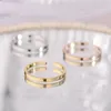 Bague multicouche en acier inoxydable plaqué or, anneaux d'articulation multicouches pour femmes, bijoux fins à la mode Will et Sandy