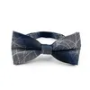 Brittisk stil båge slipsar vintage blomma plaid jacquard för män mode casual brudgum bowties bröllop blommig skinnig cravat