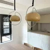 Pendant Lamps Retro Simple Living Room Glass Lamp Engraved By Dutch Designer Medieval Personalized Restaurant Lighting