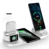 Multifunktions-6 in 1 drahtloses Ladegerät für iPhone-Uhr-Kopfhörerhalter-Mobiltelefon Wireless Fast Charging Epacket186R