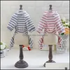 Fournitures de vêtements pour chiens Pet Home Garden Nouvelle mode Printemps Vêtements d'été Gilet Chiens Animaux T-shirts Quatre Jambes Manches Stripe T-Shirt Survêtement C