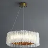 Nowoczesne kreatywne lampy wiszące LED oświetlenie do jadalni salonu sypialnia akrylowa sztuka wisząca lampa nordycka domowe okrągłe urządzenia