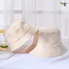 Unisexe Coton Seau Chapeaux Femmes D'été Crème Solaire Panama Chapeau Hommes Pure Color Sunbonnet Fedoras En Plein Air Pêcheur Chapeau Plage Cap CCE13936