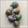 Konst och hantverk Arts Gifts Home Garden Natural Crystal Hazelnut Acorn Stone Pine Nut Mascot Meditation Chakra Reiki Healin Dhroj