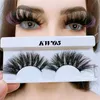 Falska ögonfransar asiteo färgade mink 25mm fransar fluffiga röriga 3d dramatiska långa naturliga makeup falsk lashfalsefalse