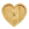 Materiales de madera, cenicero en forma de corazón, accesorios para fumar, ceniceros de estilo único