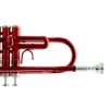 Trompette Sib Tune Instrument de musique en laiton laqué rouge avec embouchure