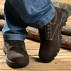 Résistance aux hautes températures anti-brûlure hommes travail chaussures de sécurité bout en acier anti-fracassant toit bottes de sécurité souples