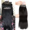 Straight Micro Loop 100% Human Hair Extensions 12"-26" Natural Remy Ring Link Hair for Black Women 100g