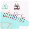 Filing Supplies Products Office School Business Industrial 10Pcs Cute Kawaii Colorf Metal Clip Paper Notes Clips For Po Mes Ticket File Ko