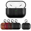 Fashion PU Leather Case For Airpods Pro Luxury Protective Cover With Anti-lost Buckle For Apple Air Pods 3 2 1 Headphone Earpods Fundas