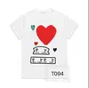 Fashion Mens Play T-shirt CDG Designer Hearts Casual Women S DES BADGE GARCONS QZ