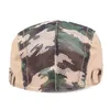 Berets Men Women Camouflage Duckbill Beret Cap Hollow Breatable Mesh Gatsby Cabbie Sboy Sboy Driving Hatberets Flat