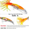 6Pcs 14cm/40g Fishing Lure Tackle Arm-Fish Lures Artificial Squid 3D eyes with Beard Fish lure Hook high quality K1621