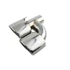 A Pair 63mm Inlet Universal Exhaust Pipe 2-out Chrome Silver 201 Steel Muffler Tips 240mm Outlet Angled Exhaust Nozzles