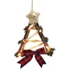 Decoratieve bloemen Kransen Kerstmis hangende rattan ornament led krans vakantie ronde/e xmas muur decoraties slingers deur hangers