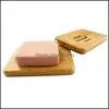 Bath Accessory Set Bathroom Accessories Home Garden Ll 1Pc Shower Soap Dish Sets Natural Bamboo Wood Bathr Ot9Lp