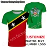 SAINT KITTS ET NEVIS t-shirt bricolage gratuit sur mesure nom numéro kna T Shirt nation drapeau kn pays collège imprimer p o 0 vêtements 220616
