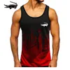 ¡Novedad de 2022! Chaleco de cocodrilo para hombre, camiseta deportiva ajustada con estampado 3D de buena calidad para correr, camiseta deportiva para hombre con cuello redondo y tirantes Y220426