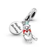 s925 Sterling Silver Charm Loose Beads Big Name Beaded Women's DIY Luxury Bear Bracelet Original Fit Pandora Mouse Pendant La248M