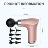 Mini Portable Massage Gun Deep Tissue Cute Dolphin Style Lady Office Muscle Massager Trainer Pain Relief Body Relax Fitness 220530