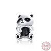 Nieuwe S925 Sterling Silver Charms Losse kralen Love Heart kralen Originele fit Pandora armband hanger luxe panda mode diy dames moeder sieraden cadeau