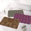 Teppiche Leopardenmuster Bedruckte Flanell-Bodenmatte Badezimmerdekor Teppich rutschfest für Wohnzimmer Küche Willkommen FußmatteTeppiche
