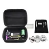 Roken kleurrijke multifunctionele snuff snuffer sniffer stash case reiskit droge kruiden tabak grinder glazen opbergdoos lepel container sigarettenhouder tas dhl